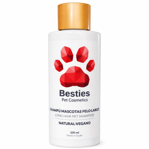 Champú pelo largo para mascotas natural y vegano | Besties